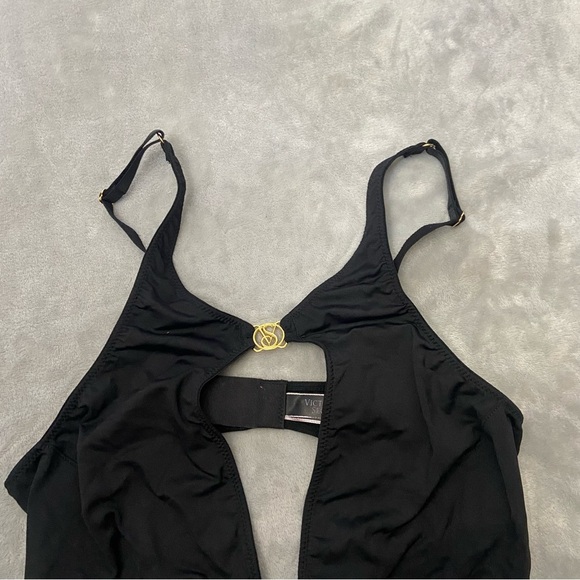 New! Victoria’s Secret Very Sexy Black So Obsessed High Neck Teddy 4317 - Picture 5 of 9